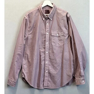 Abercrombie Fitch Shirt Men's 2XL Pastel Pink Long Sleeve 100% Cotton Button‎ Up